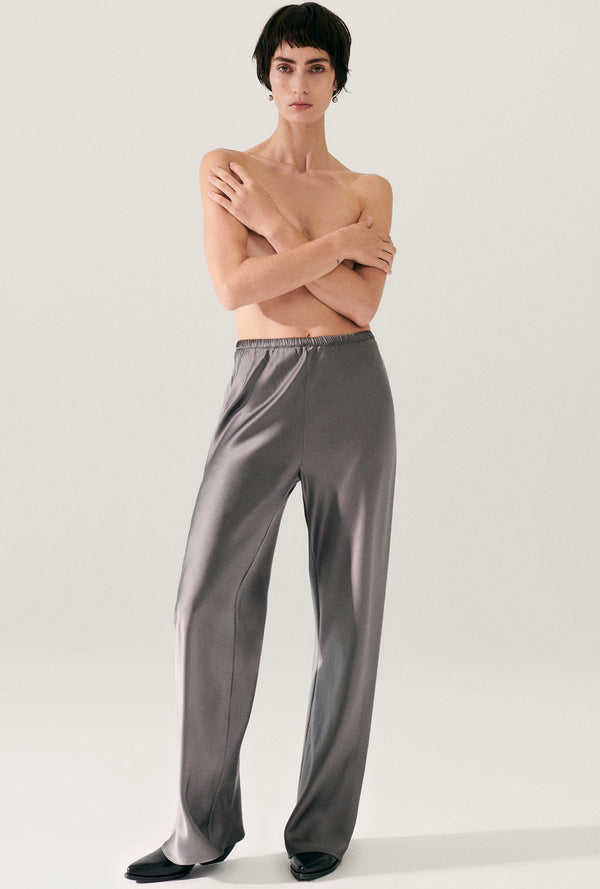 BIAS CUT PANTS GREY PEARL