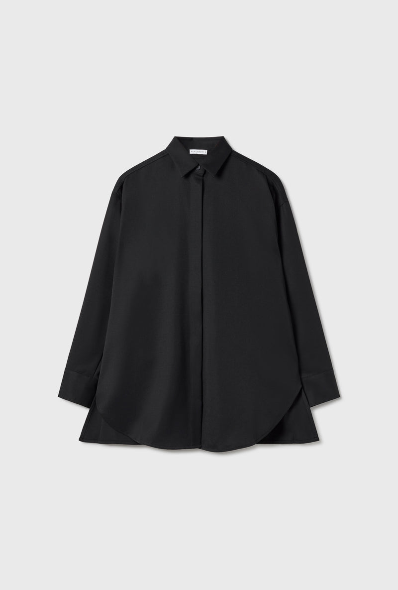 WOOL OVERSHIRT BLACK