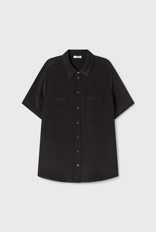 CDC SHORT SLEEVE BOYFRIEND SHIRT BLACK