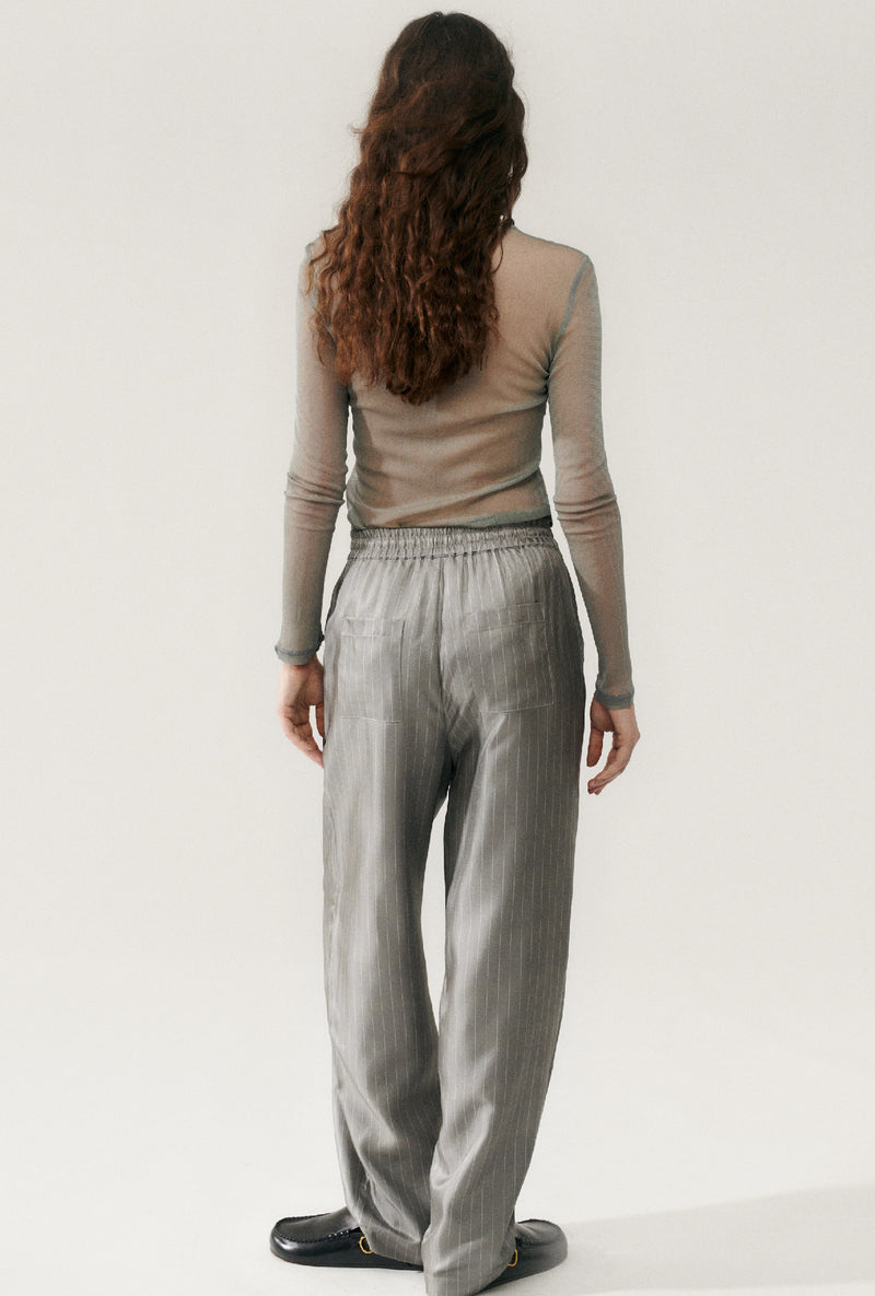 TWILL SLOUCH PANTS MOON PINSTRIPE