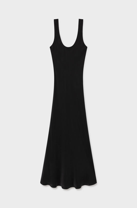 SCOOP NECK DRESS BLACK