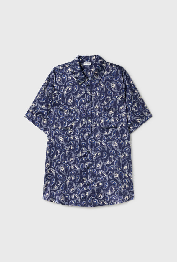 SHORT SLEEVE BOYFRIEND SHIRT 2.0 HOUNDS PAISLEY