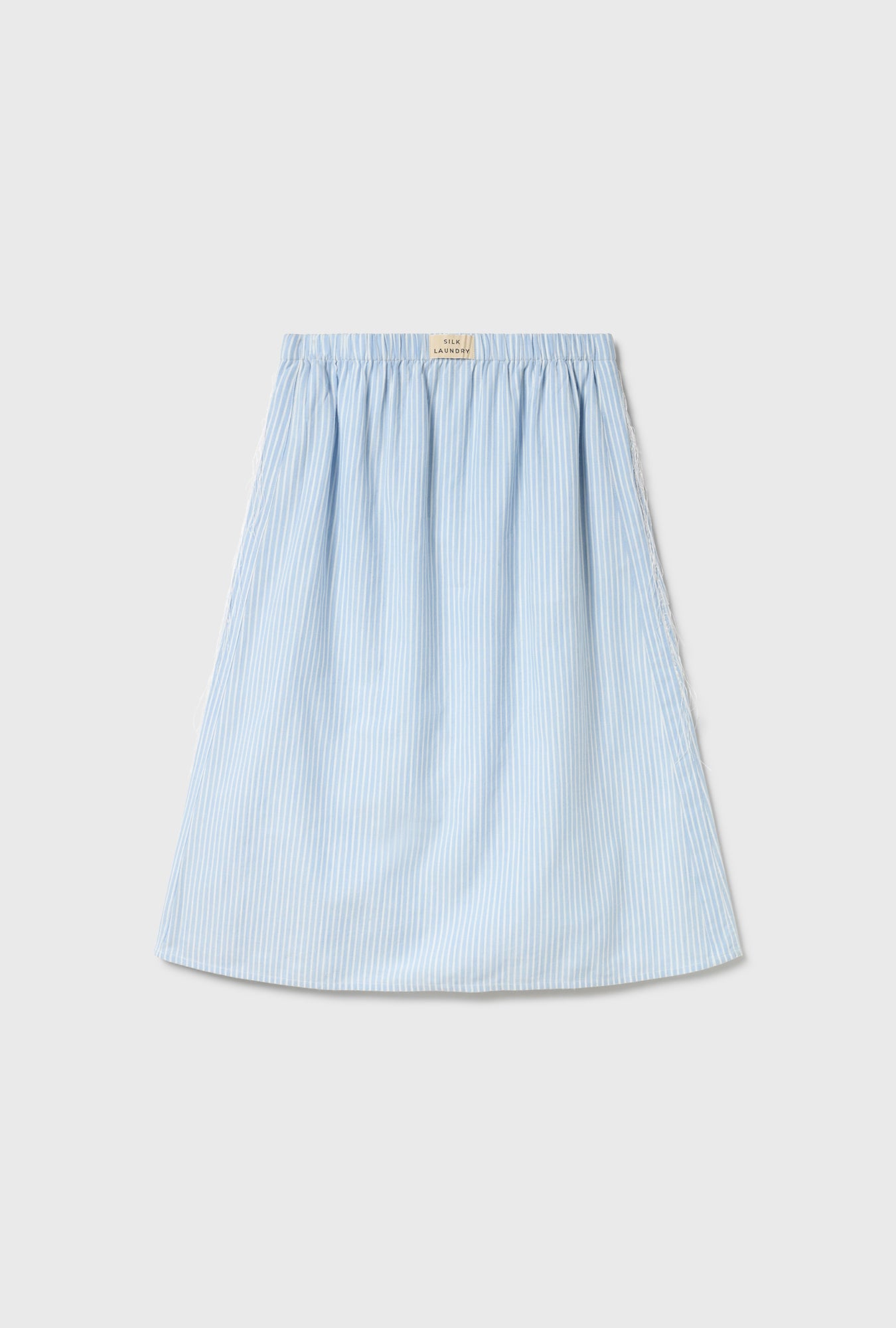 COTTON MIDI SKIRT STORM STRIPE