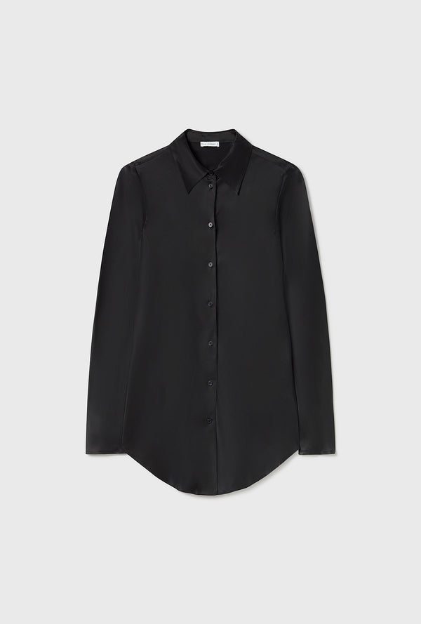 BIAS CUT SHIRT BLACK