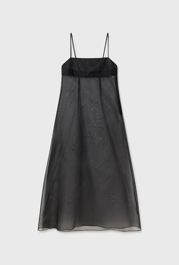 ORGANZA A-LINE DRESS BLACK