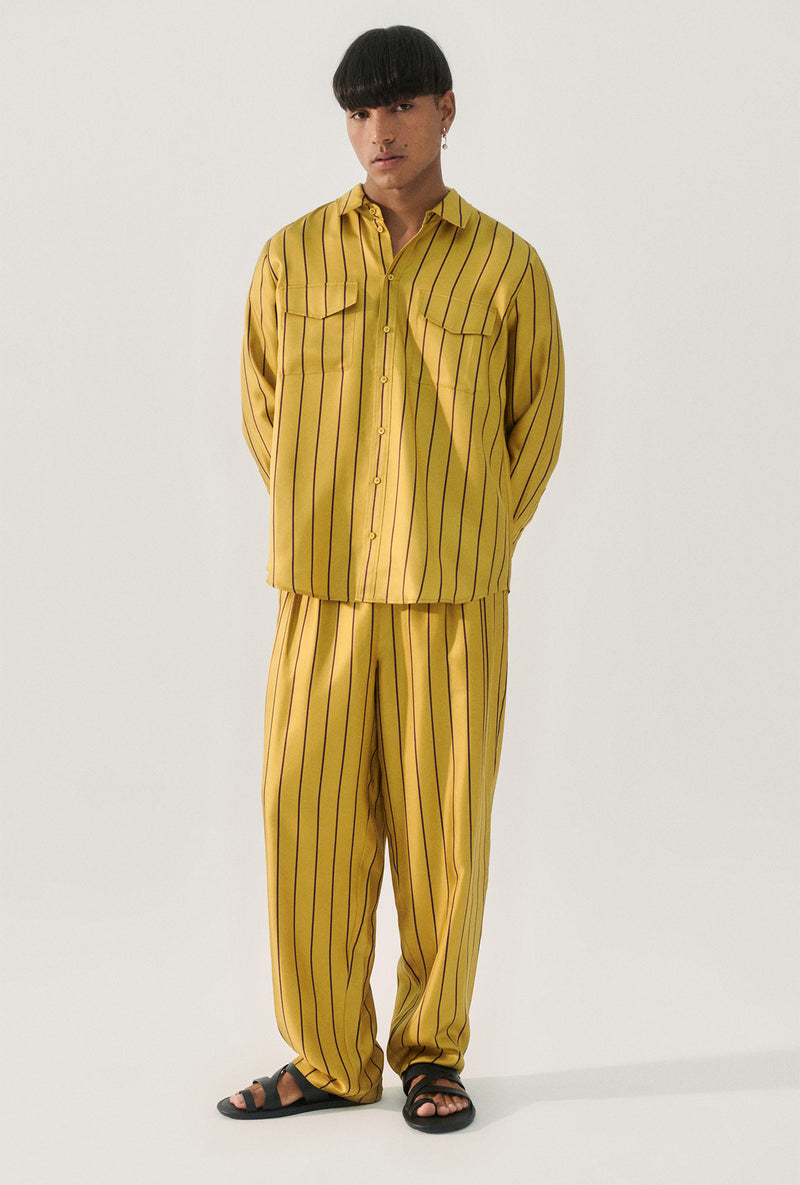 TWILL SLOUCH PANTS DANDELION STRIPE