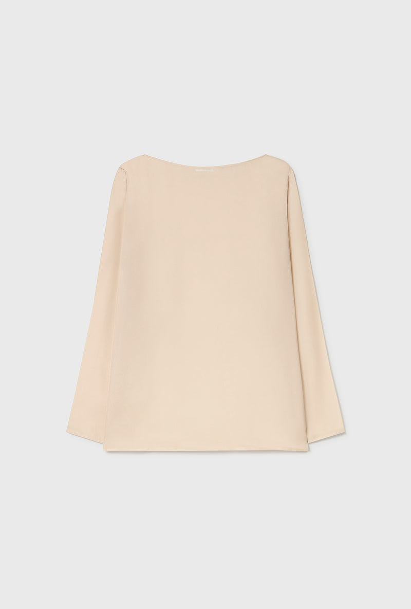 CHIFFON AUDREY TOP HAZELNUT