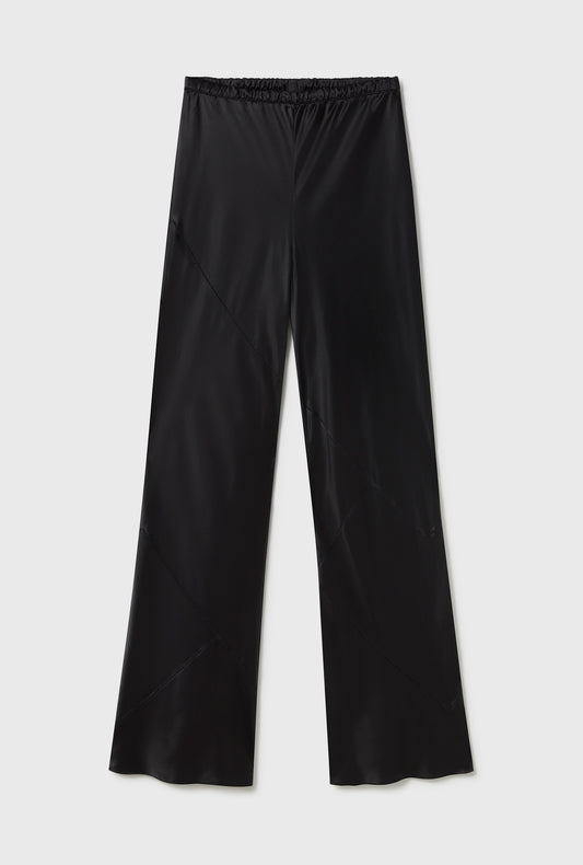 SPLICE BIAS CUT PANTS BLACK