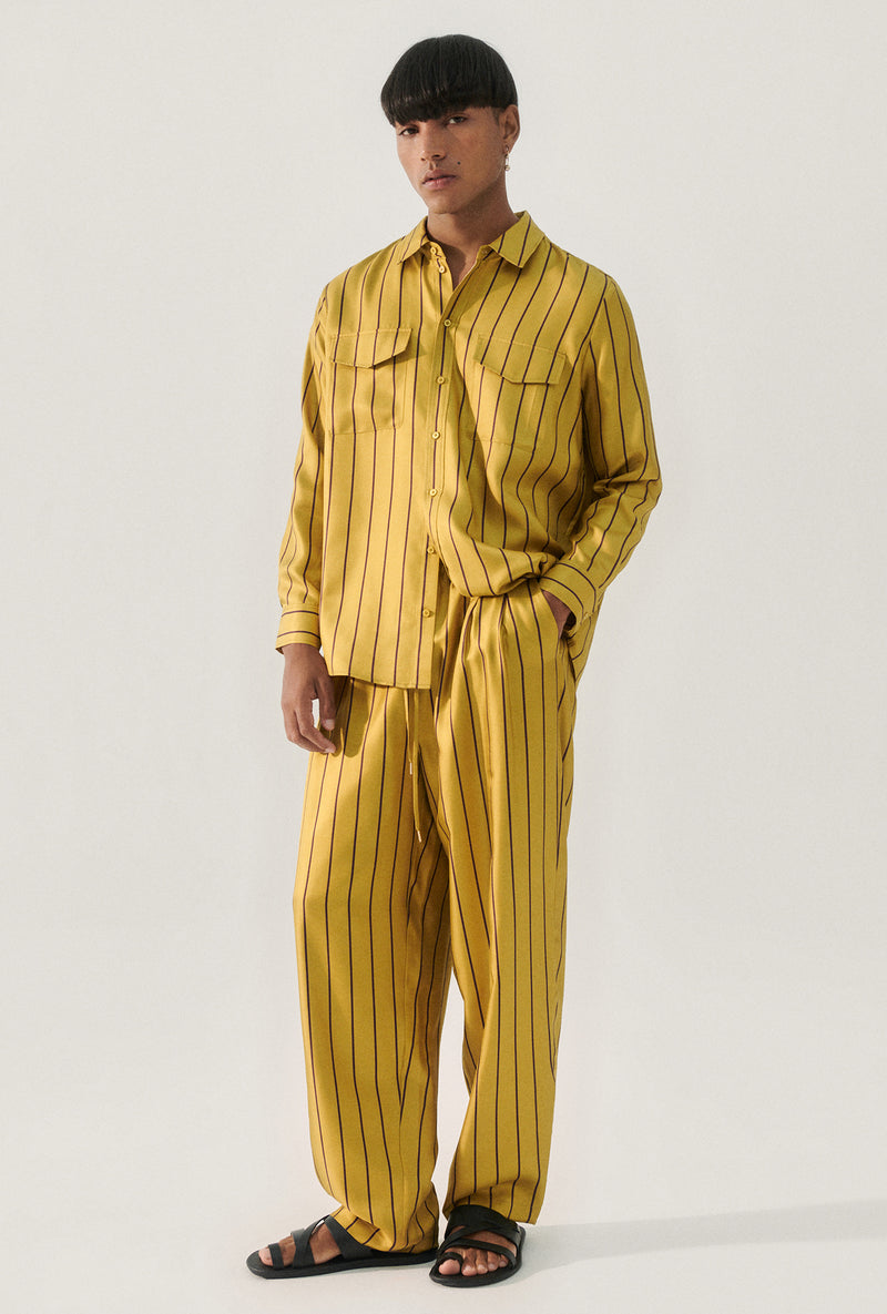 TWILL SLOUCH PANTS DANDELION STRIPE