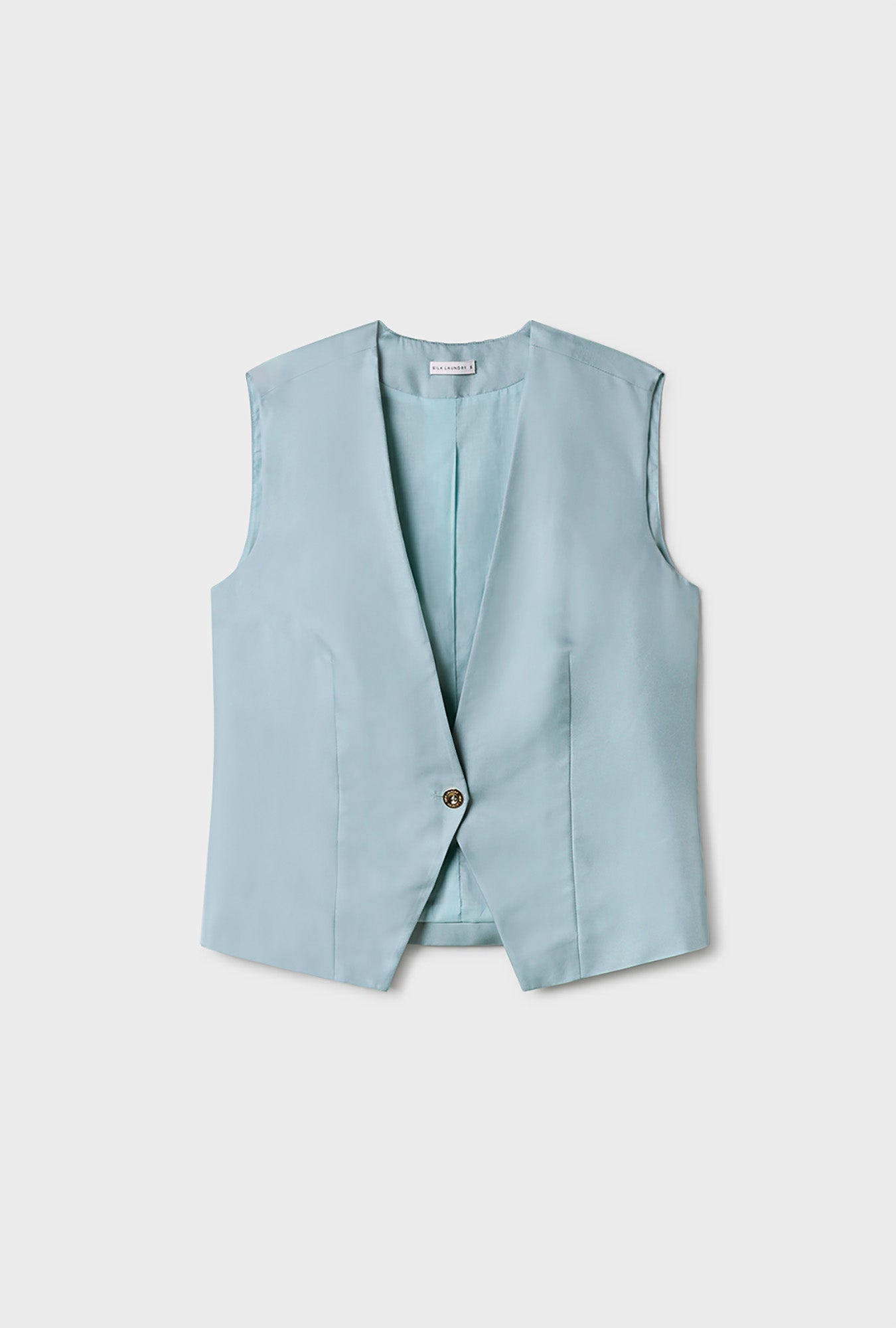 TWILL SLOUCH VEST SKY