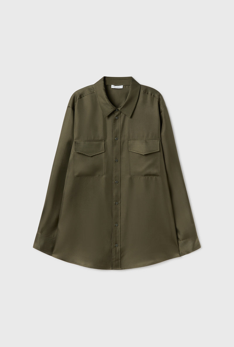 TWILL BOYFRIEND SHIRT PINE