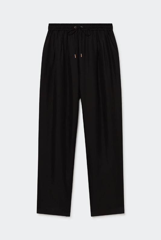 TWILL SLOUCH PANTS BLACK